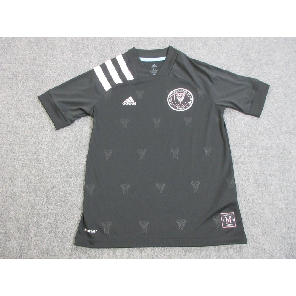 Inter Miami CF Jersey Shirt Boys Medium Black MLS Soccer Adidas Inaugural Season